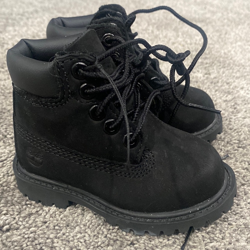 Toddler black timberlands boots